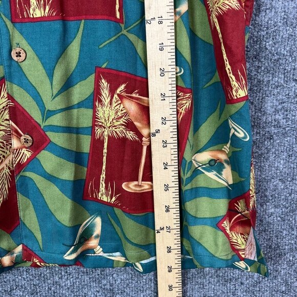 Banana Cabana Hawaiian Shirt 100% Silk Mens Size M Multicolor Floral - Picture 5 of 6